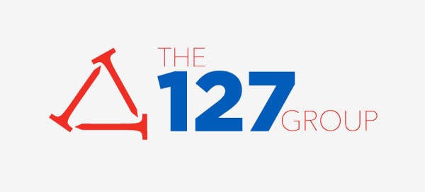 Te 127 Group logo in full color, red and blue