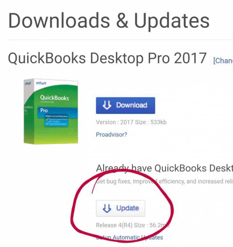 quickbooks update download