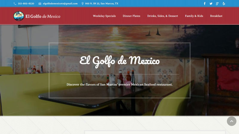 El Golfo de Mexico website screenshot