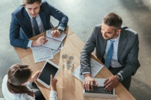 Managed IT service provider in a business meeting with a business owner from San Marcos