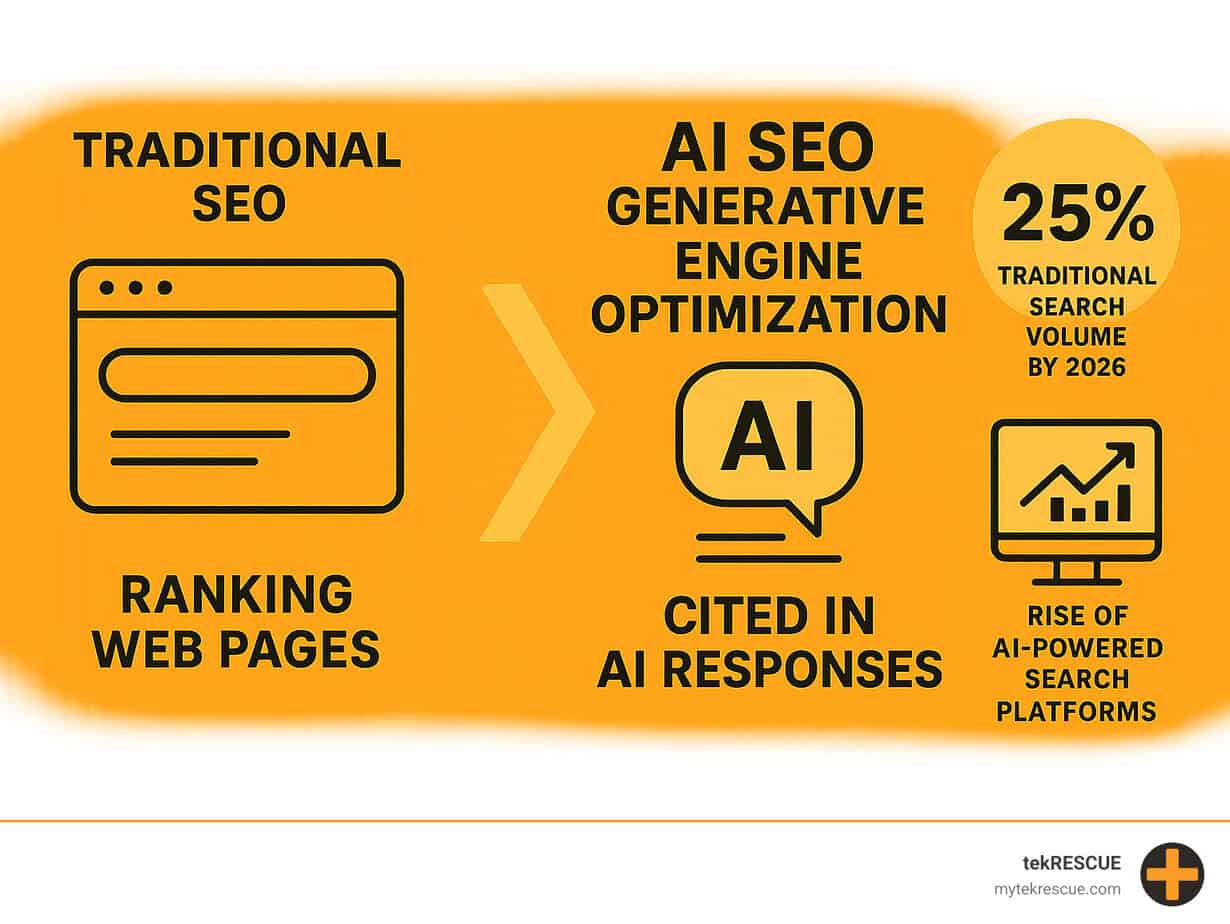 AI SEO Generative Engine Optimization infographic 