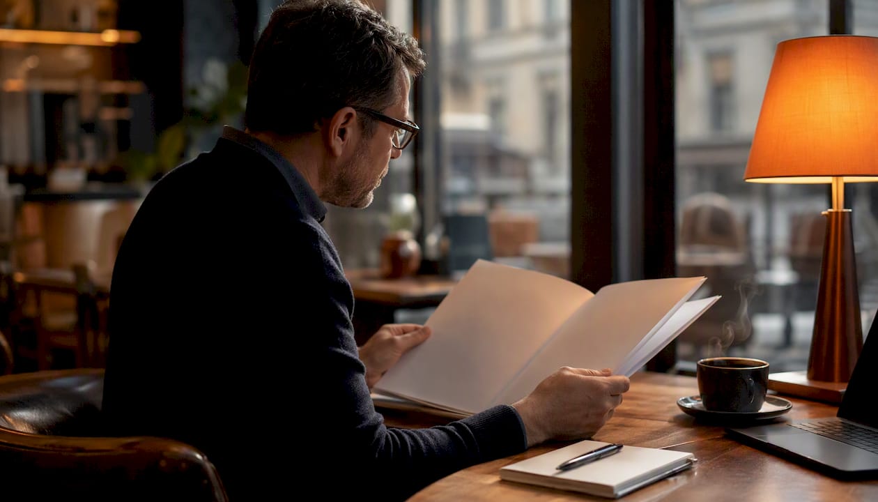 Executive reviewing AI readiness documents