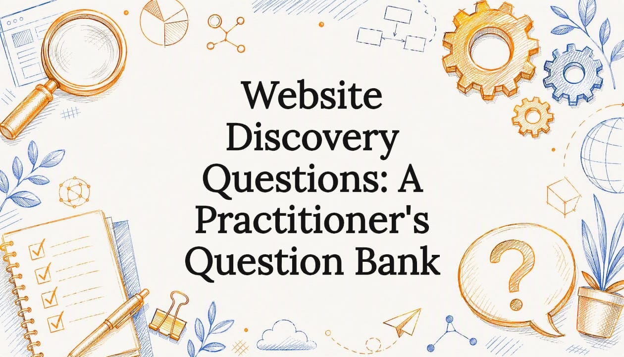 Decorative website discovery title card illustration