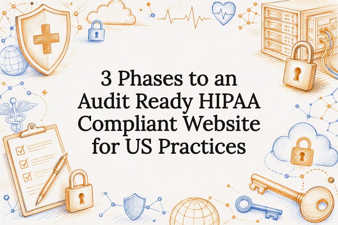 Decorative title card illustration for HIPAA website compliance