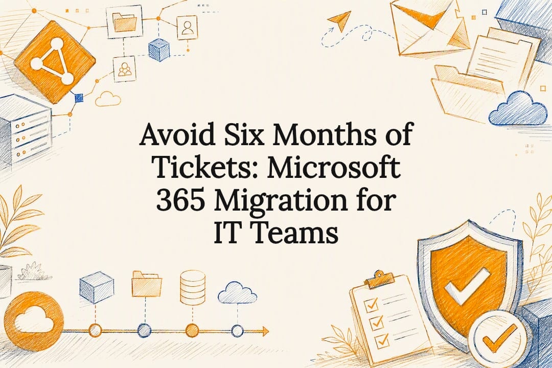 Decorative Microsoft 365 migration title card