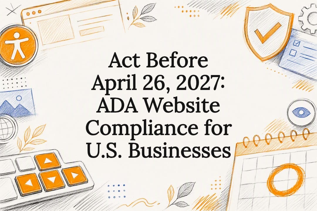 Decorative ADA compliance title card illustration