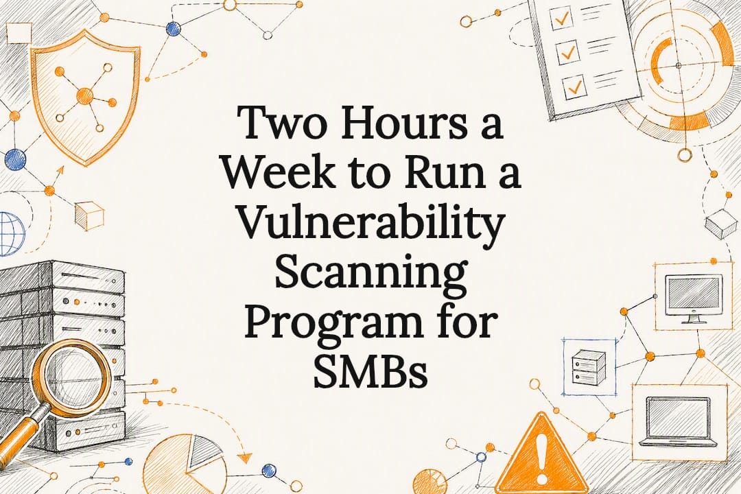 Decorative vulnerability scanning title card