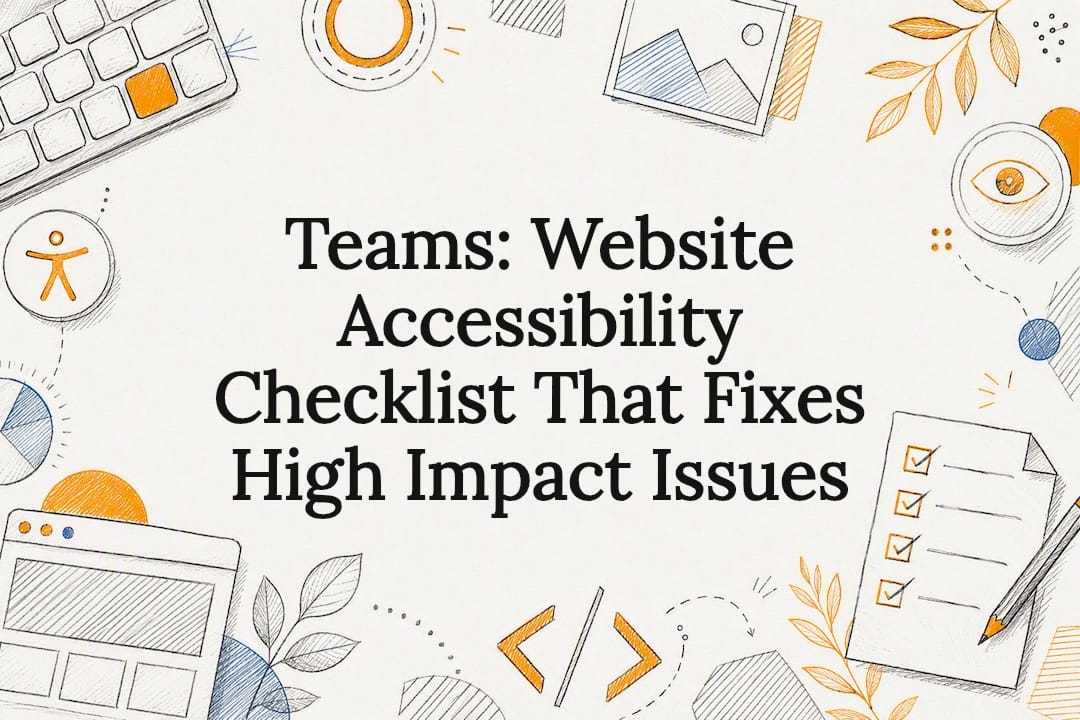 Decorative website accessibility checklist title card