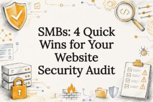 Decorative website security audit title card