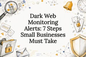 Dark web monitoring title card illustration