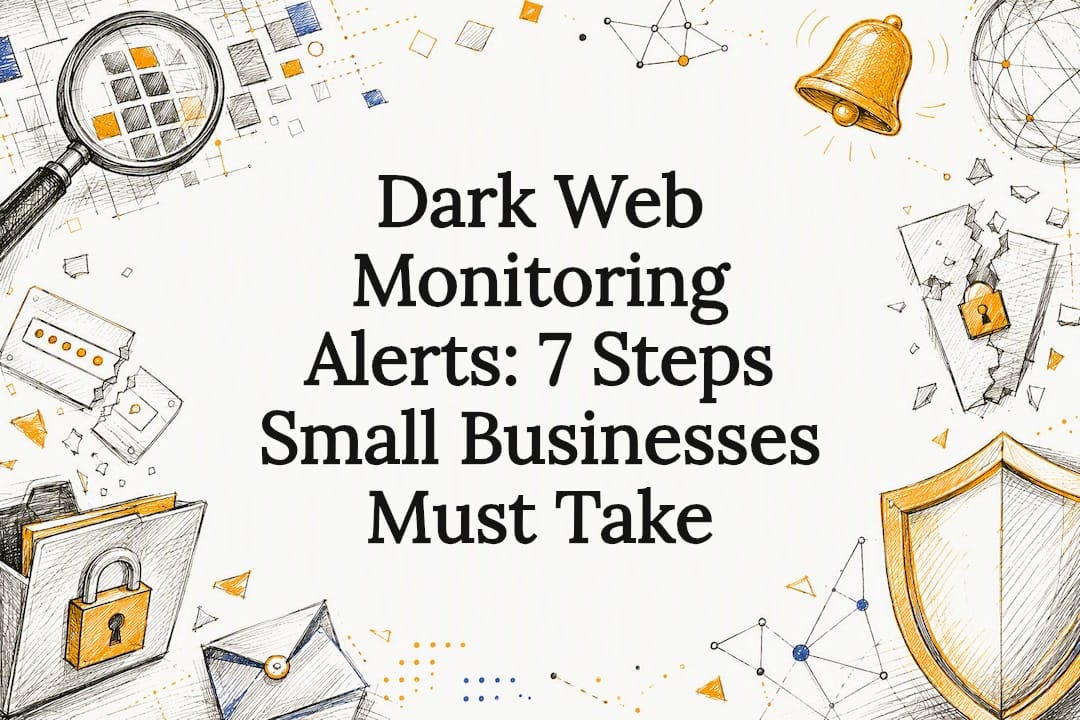Dark web monitoring title card illustration
