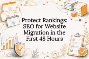 SEO website migration title card