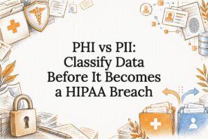 Decorative PHI versus PII title card