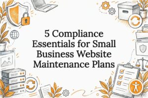 Decorative website compliance title card