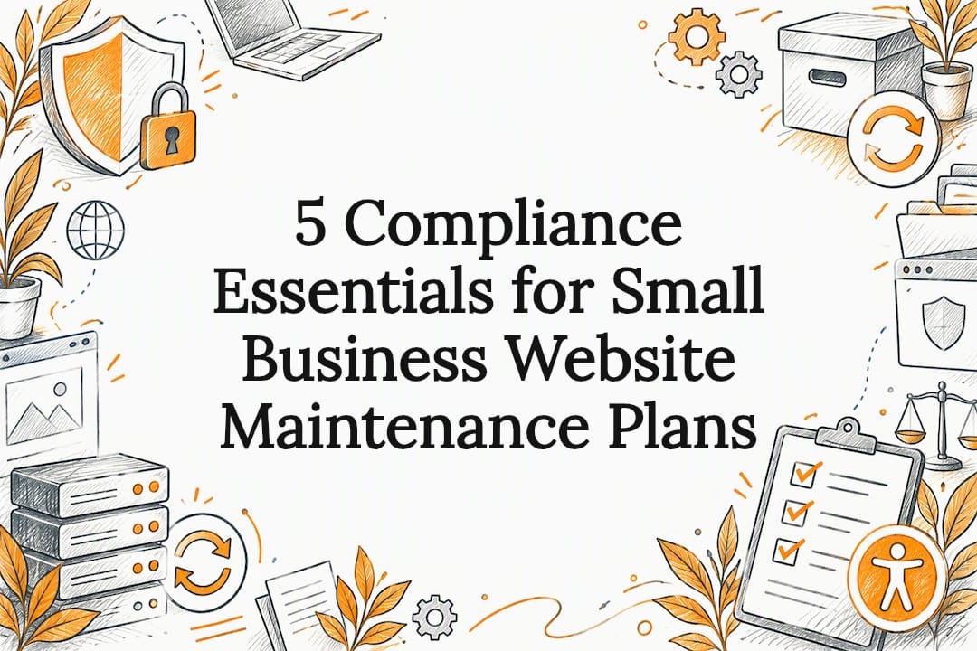 Decorative website compliance title card