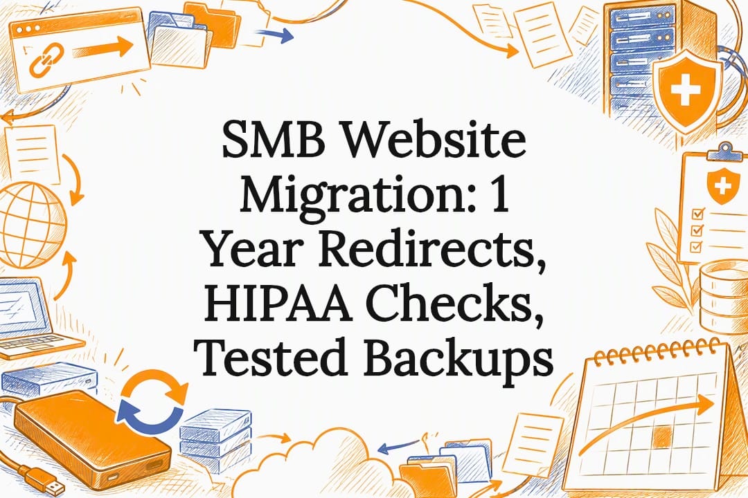 Website migration title card illustration