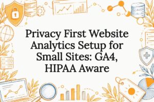 Hand-drawn analytics privacy title card