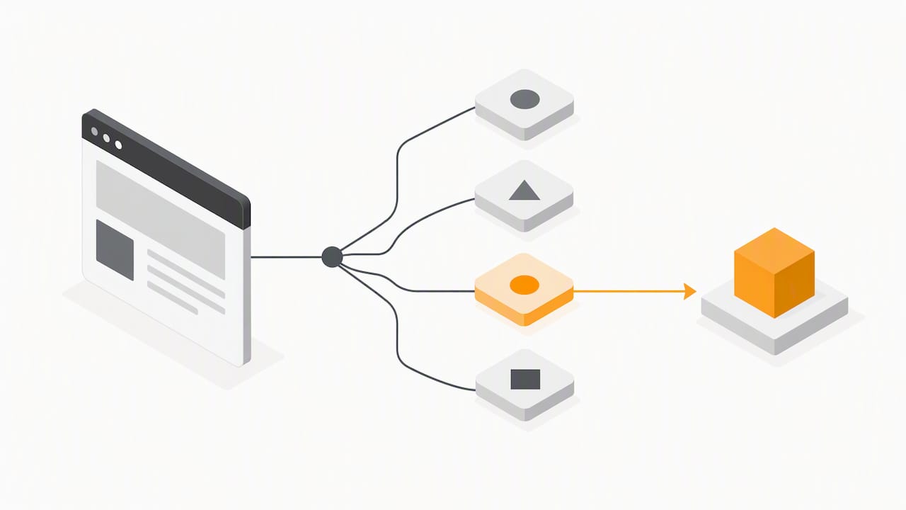Website events flowing to a conversion
