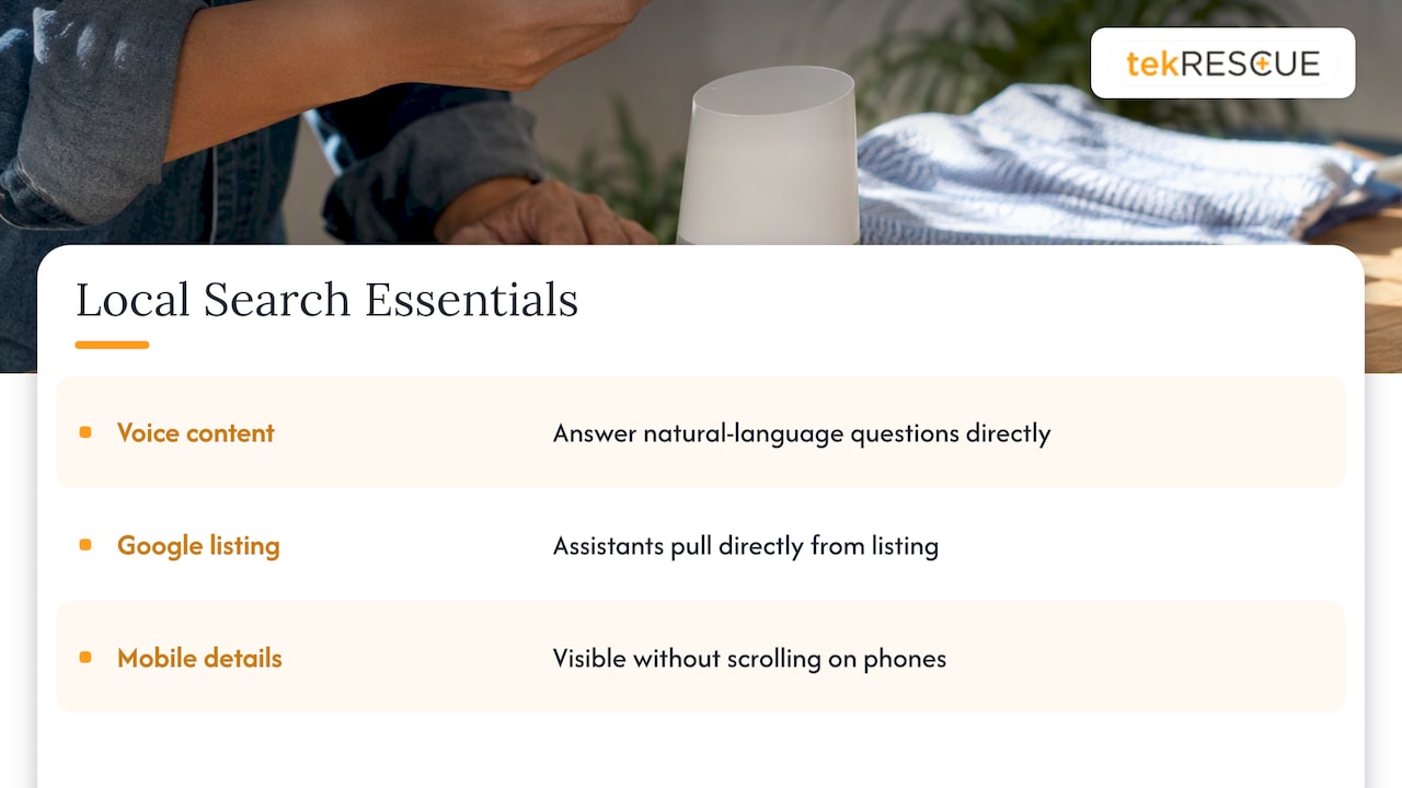 Optimizing for voice search and mobile-local queries &mdash; overview diagram