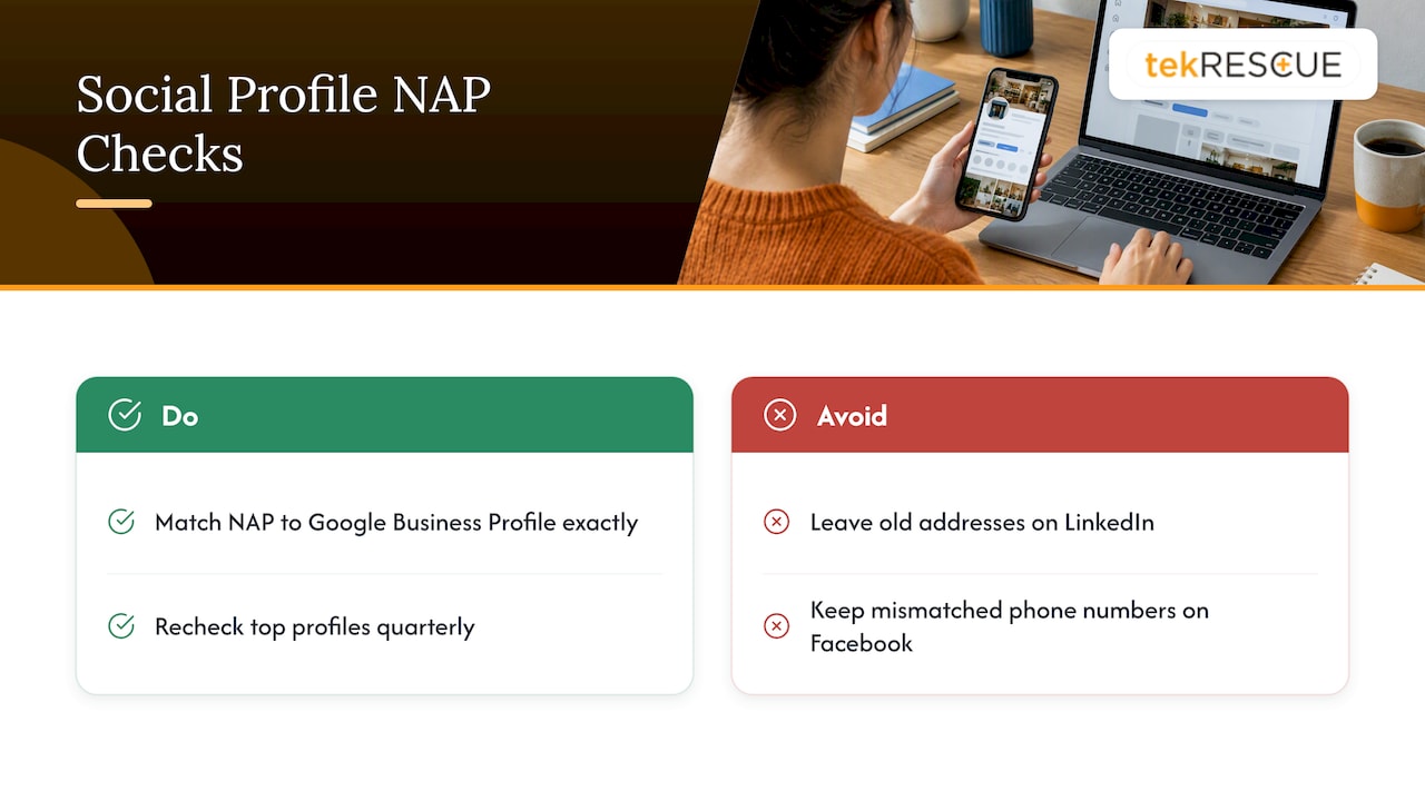 Name address and phone match across profiles