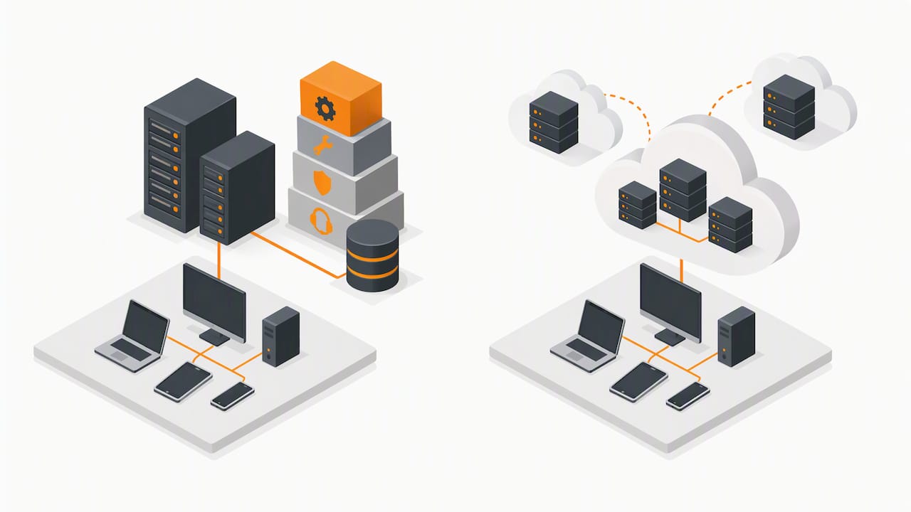 On-premises and cloud support footprints compared