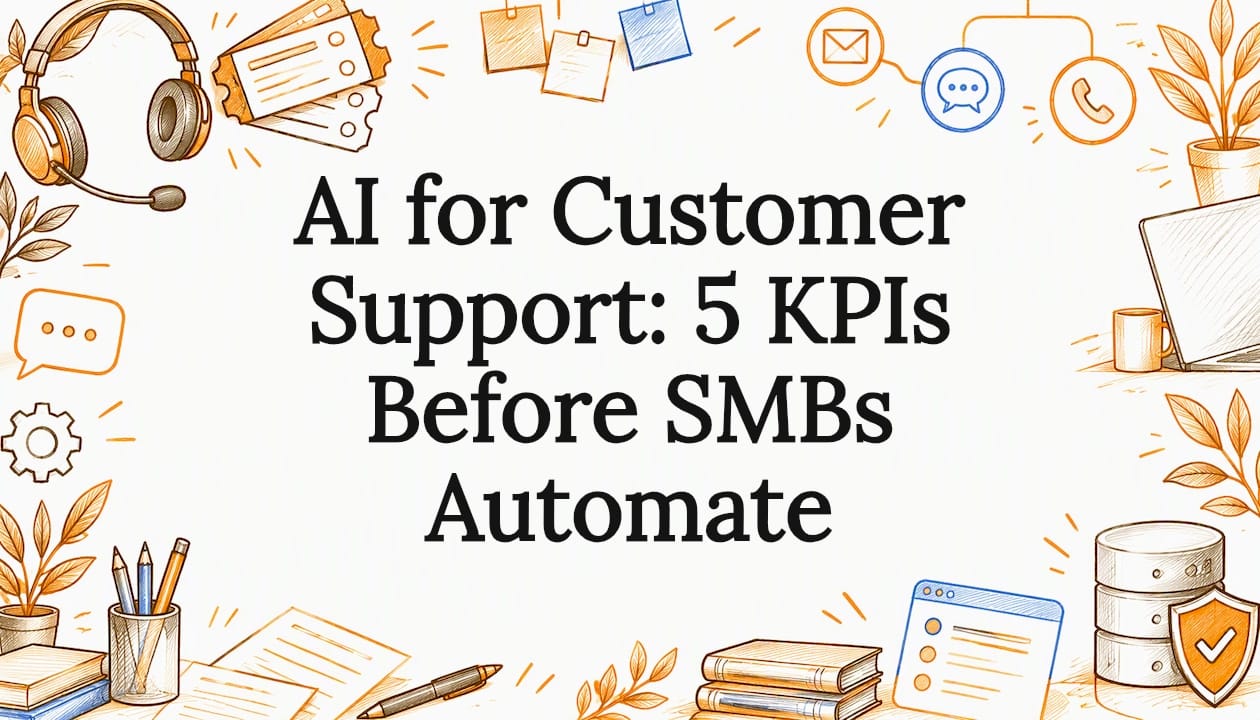 Sketches framing an AI support title