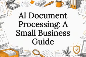 Illustrated title card for AI document processing