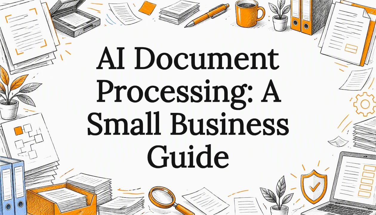 Illustrated title card for AI document processing