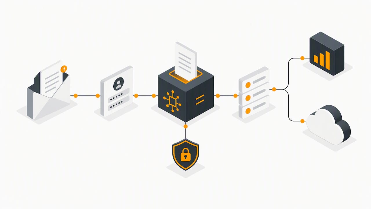 Document pipeline with connected security exposure points