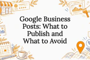 Hand-drawn Google Business Posts title card