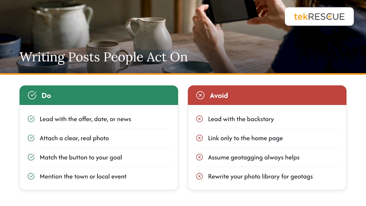 Writing posts that people act on — overview diagram